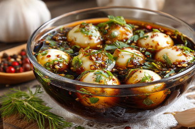 Яйца в таком виде готова есть тоннами: просто заливаю соевым соусом и ставлю на ночь в холодильник