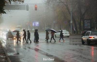 Дождь и мокрый снег прогнозируют в Алматы