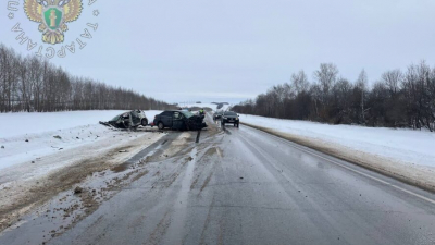 Шокирующие фото с места смертельной аварии под Чистополем, в которой погибли два человека 08/02/2026 &ndash; Новости
