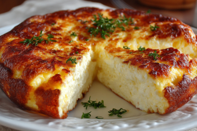 Омлет с творогом в духовке &mdash; нежнее сырного и пышнее обычного: добавляю творог, и завтрак превращается в праздник
