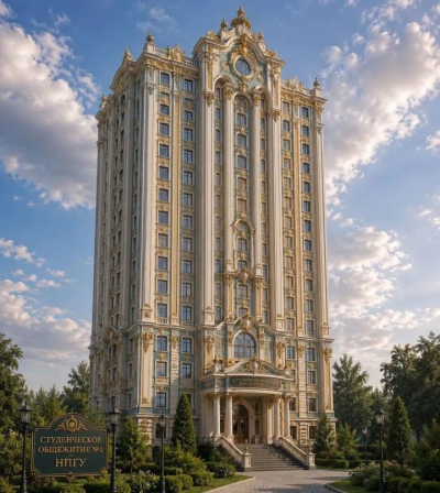 Как бы выглядело общежитие челнинского НГПУ в стиле пышного барокко